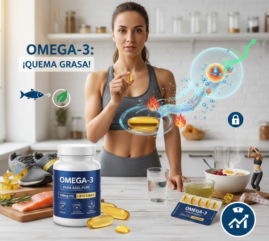 Beneficios del Omega-3 para adelgazar, reducir la inflamación y activar el metabolismo en una dieta saludable.