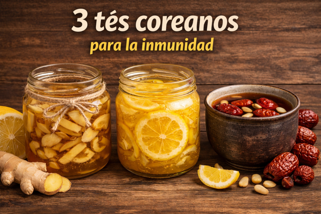 té coreano saludable jengibre yuja y dátiles